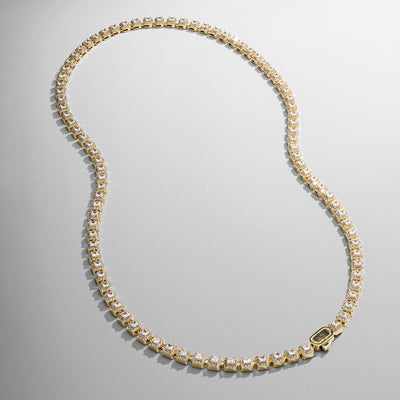 Cluster Stone Tennis Chain (Gold)