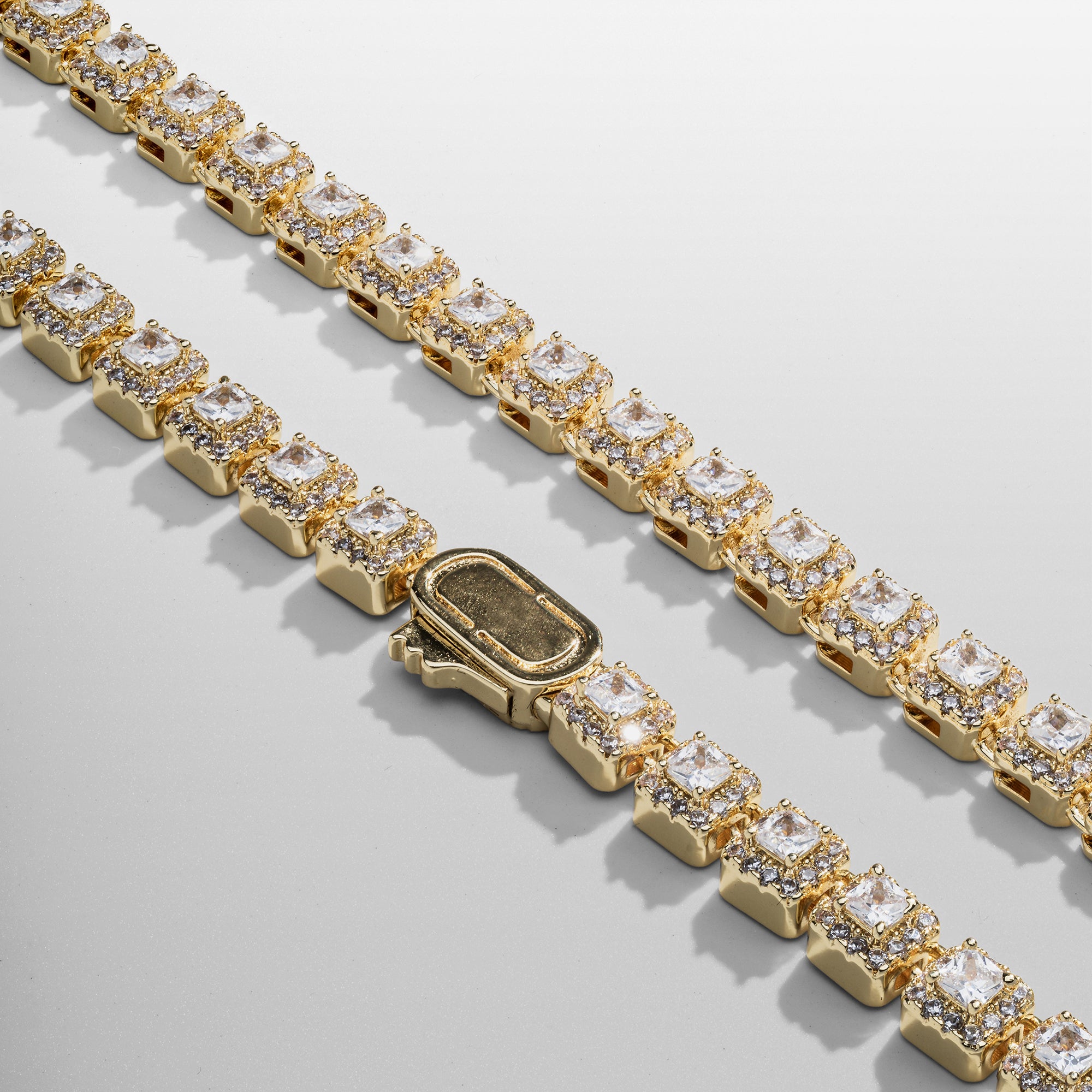 CRAFTD London ネックレス CLUSTER STONE TENNIS CHAIN Cluster Stone Tennis Chain (Silver) | CRAFTD London
