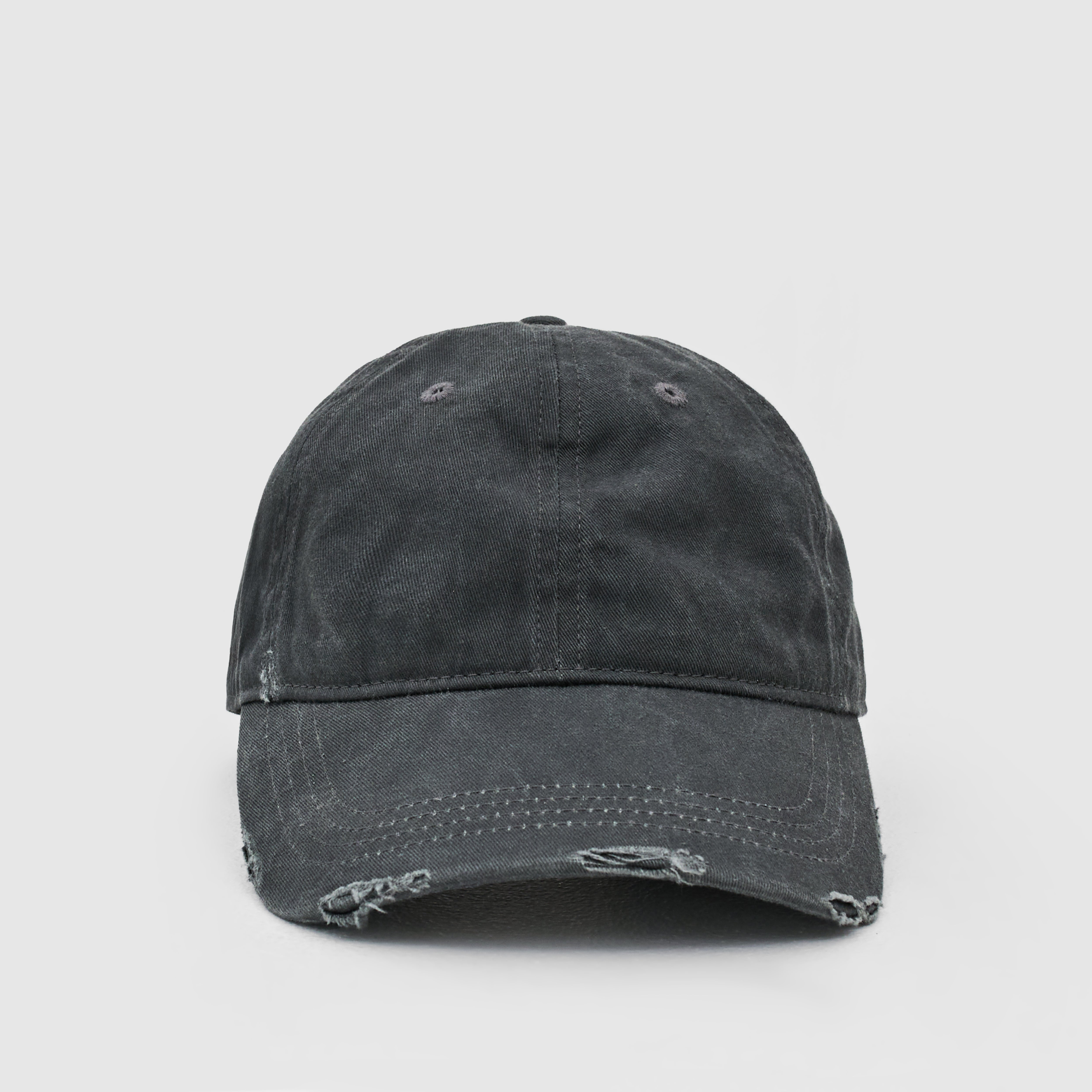 Distressed Cap Verwaschenes Schwarz