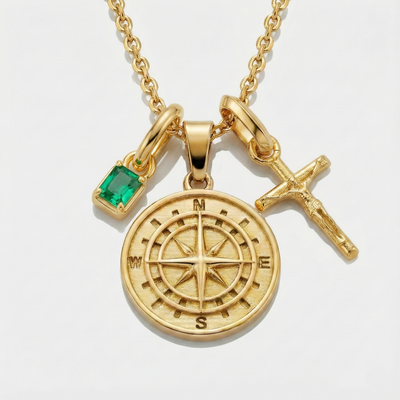 Build Your Own Pendant (Gold) | Emerald Stone