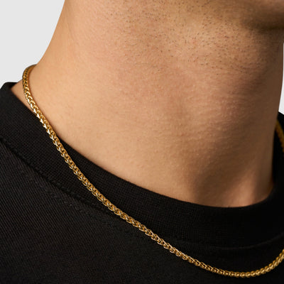 Wheat (18ct Gold) 3mm | Sterling Silver