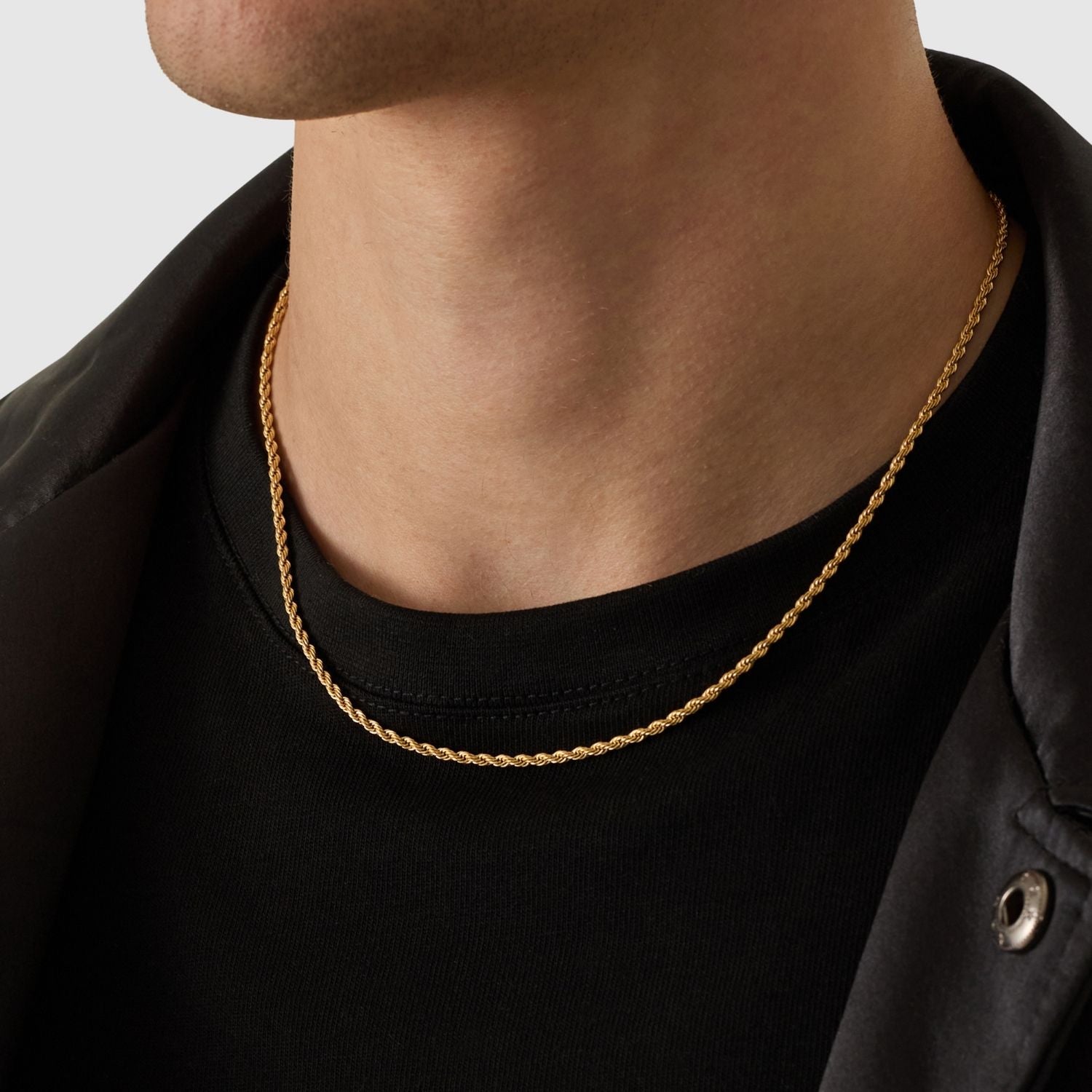 【美品】CRAFTD Rope Necklace Gold 3mm Gold Rope Chain | CRAFTD UK