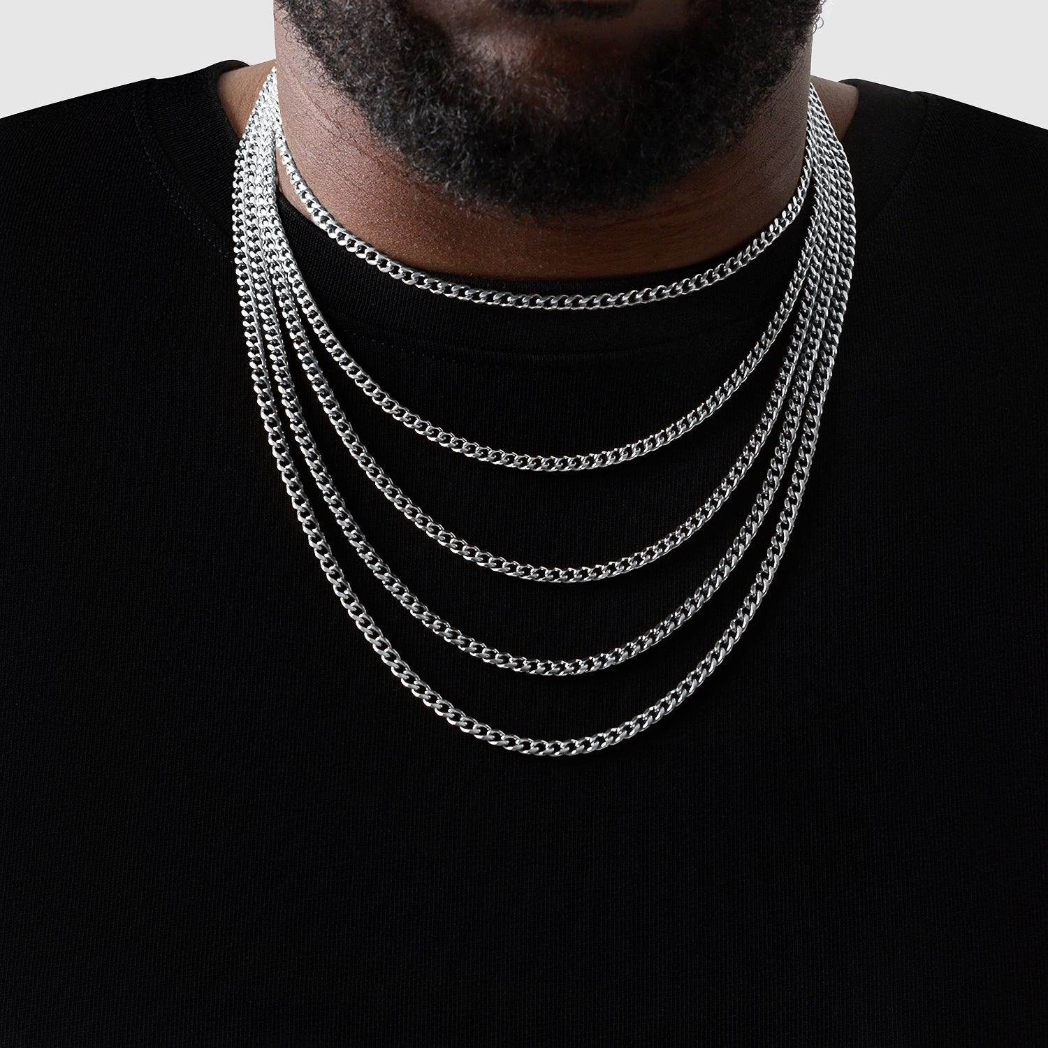 Silver Tennis Chain Necklace 3mm | CRAFTD London