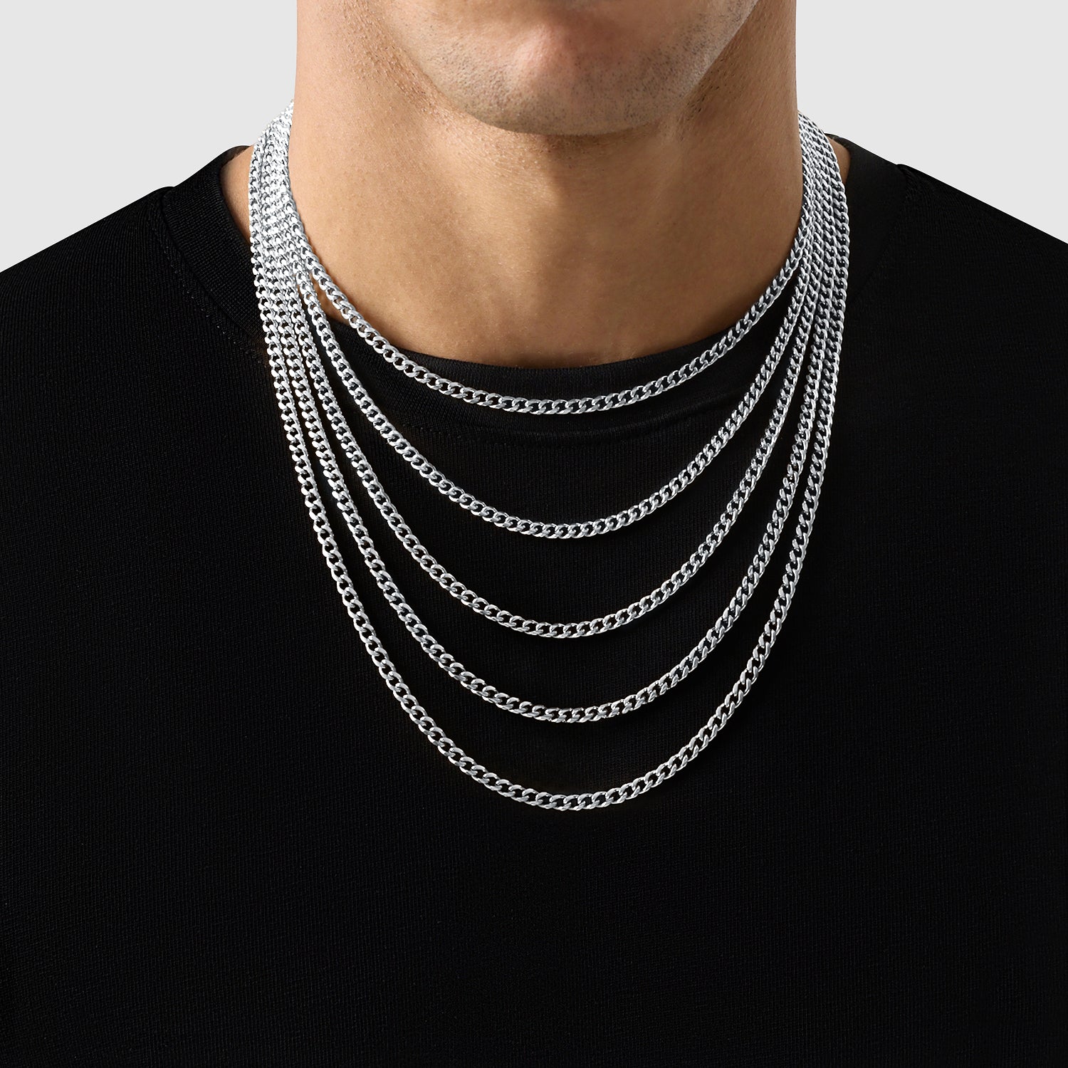 Silver Tennis Chain Necklace 3mm | CRAFTD London