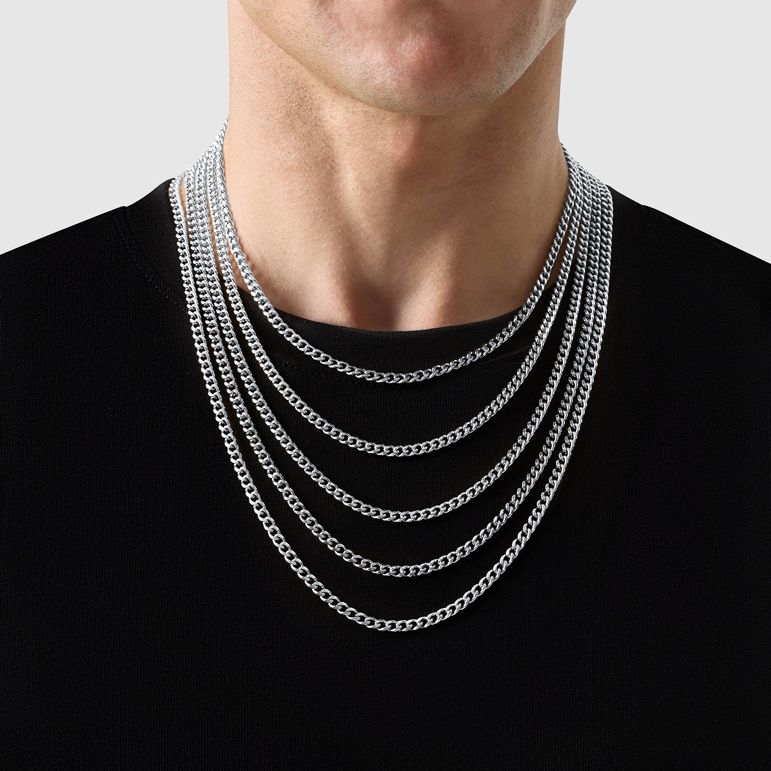 Silver Tennis Chain Necklace 3mm | CRAFTD London