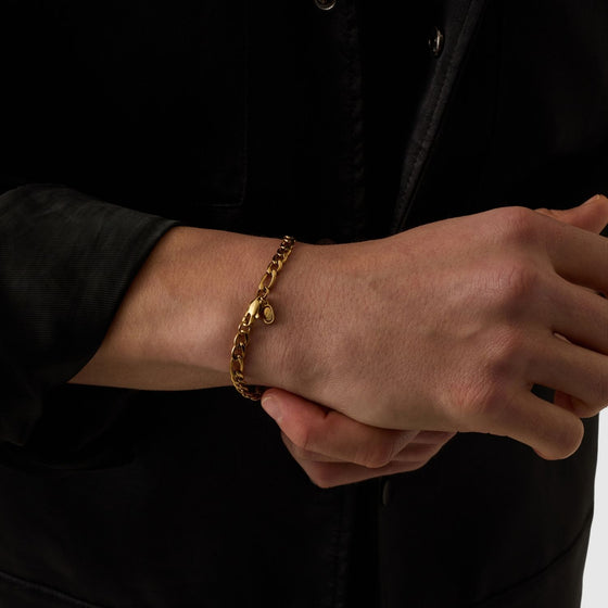 Bracciale Figaro (Oro) 5mm