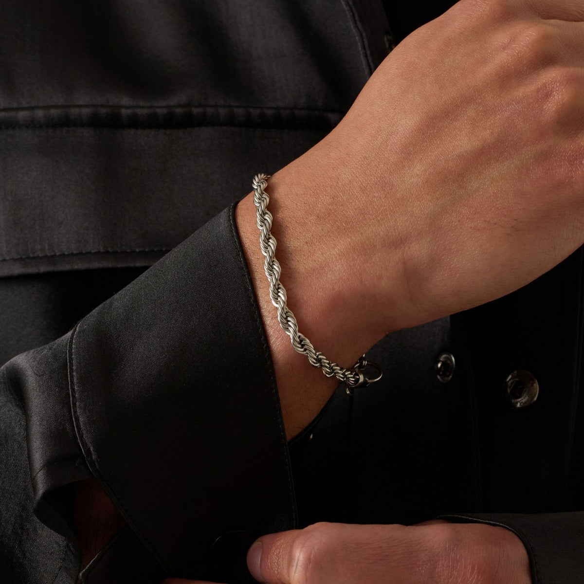 Rope Bracelet (Silver) 5mm