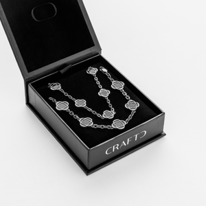 Juego de Regalo de Trébol de Ónix (Plata)