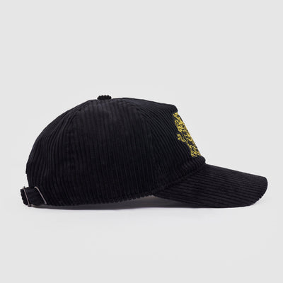 Gentlemen's Club Cap - Cord (Black/Yellow)