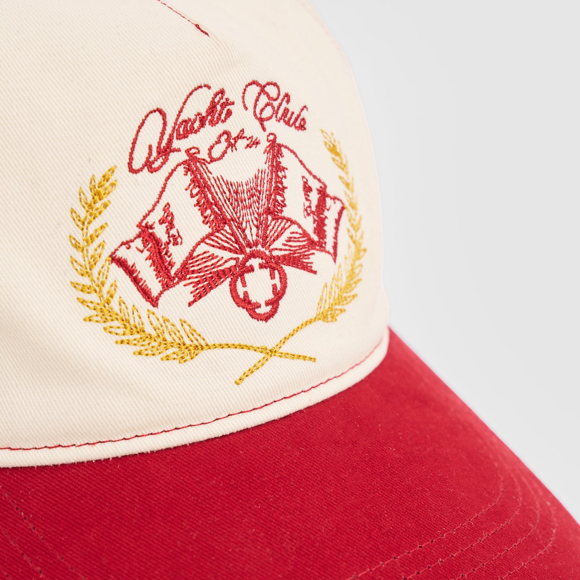 Yacht Club Cap (Cream/Red)