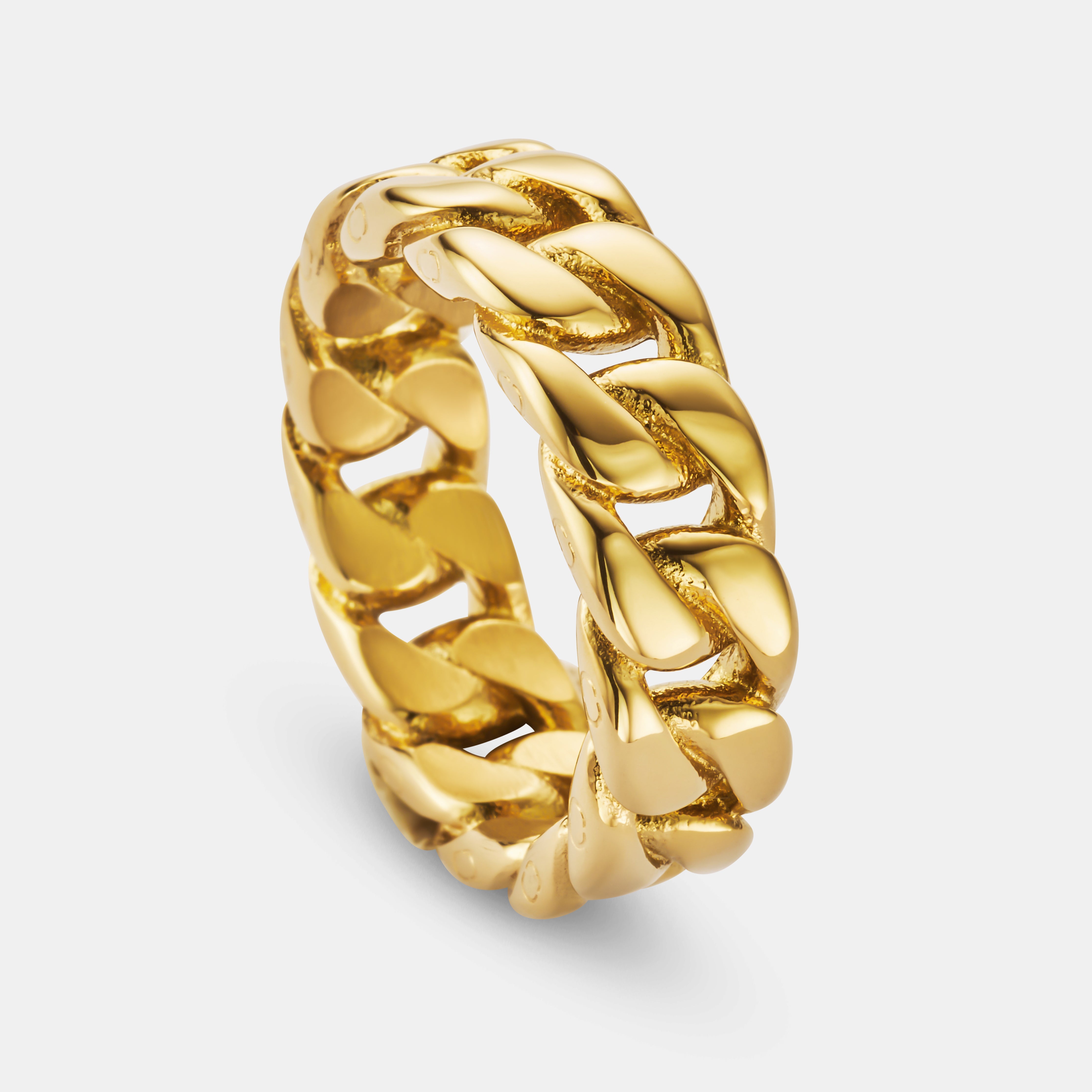 Cuban Band Ring (Gold) 8mm