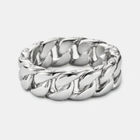Cuban Band Ring (Silver) 8mm