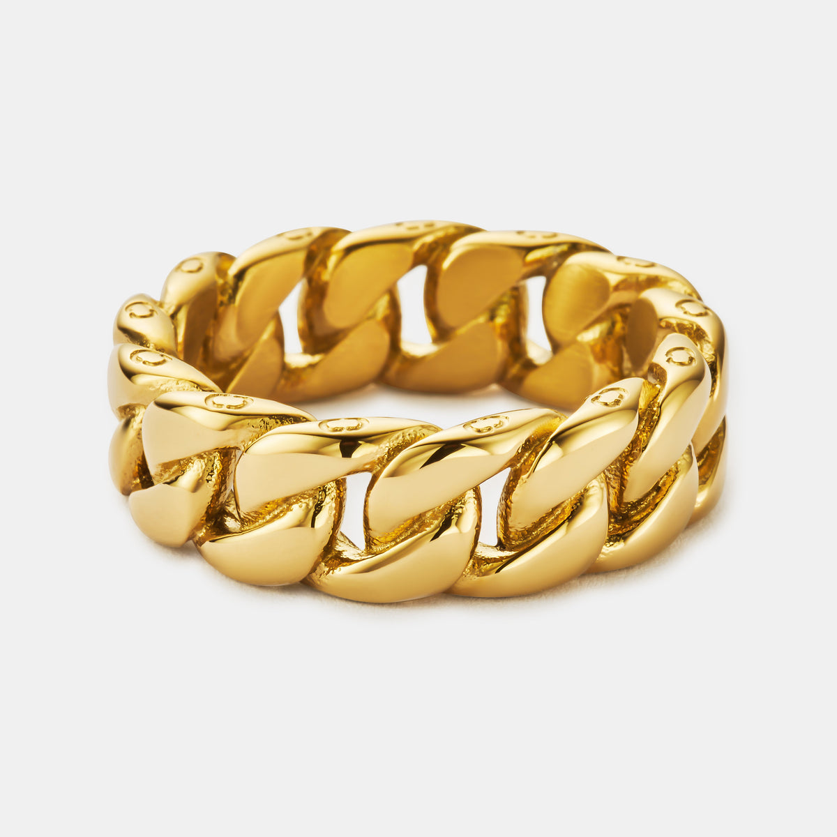 Cuban Band Ring (Gold) 8mm