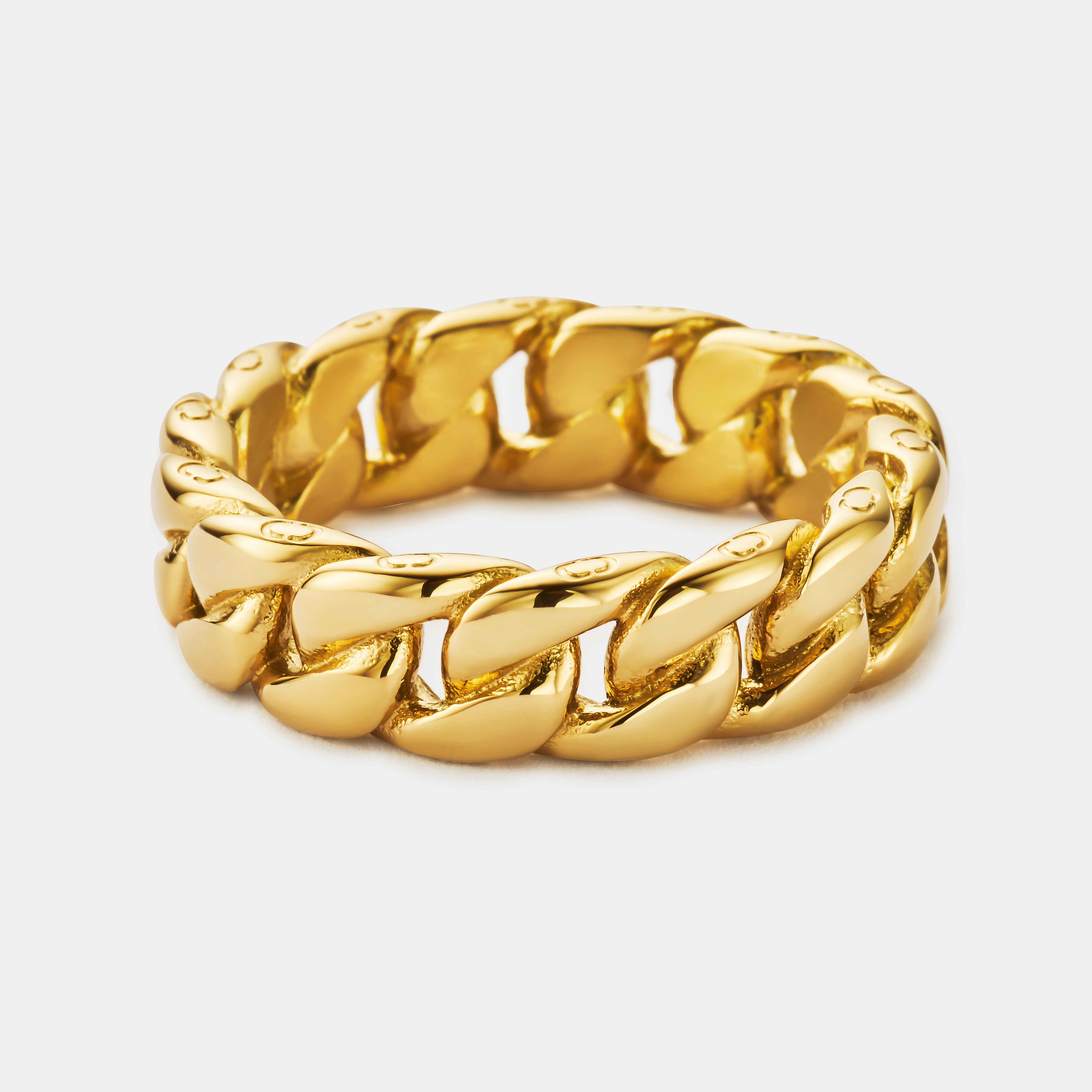 Cuban Band Ring (Gold) 6mm