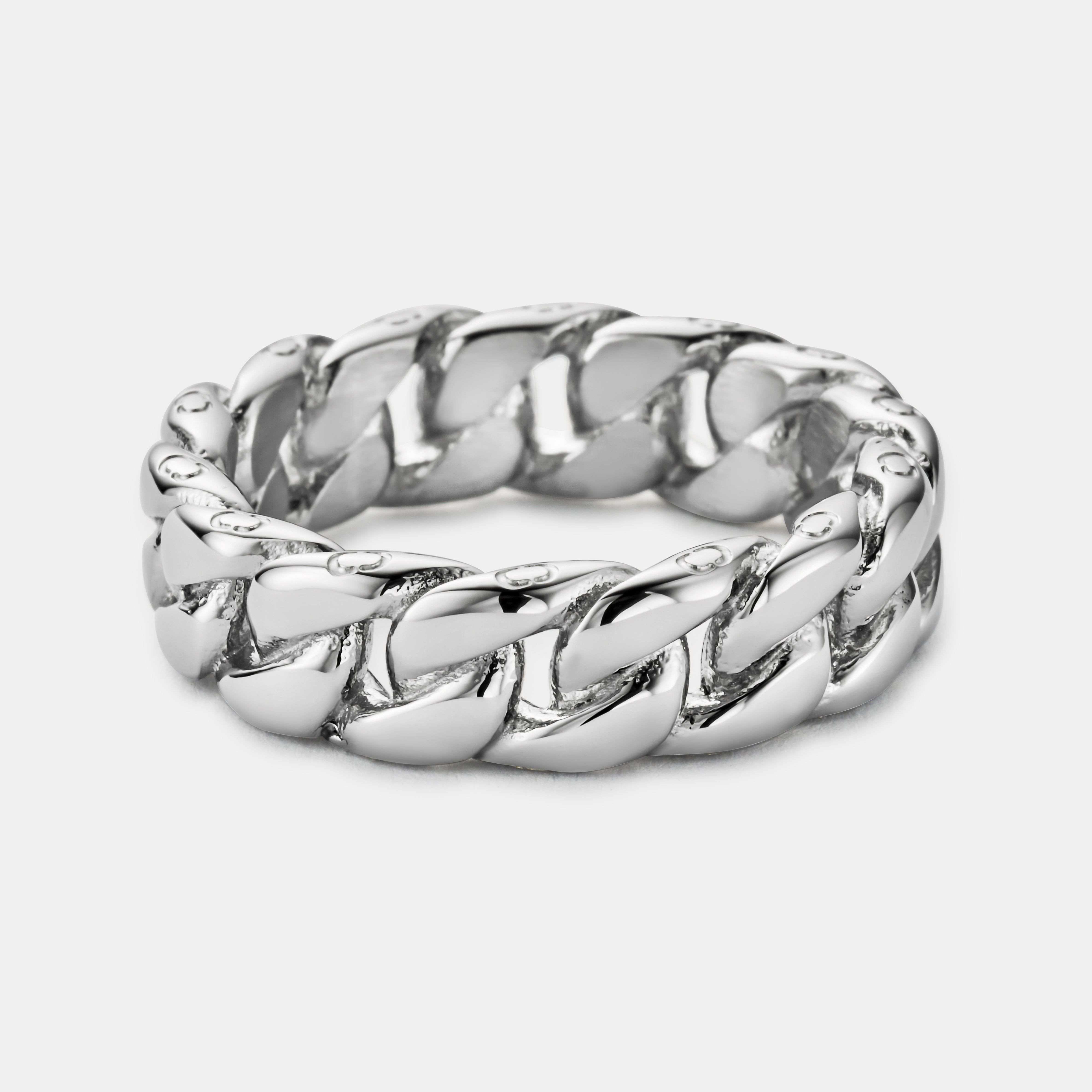 Cuban Band Ring (Silver) 6mm