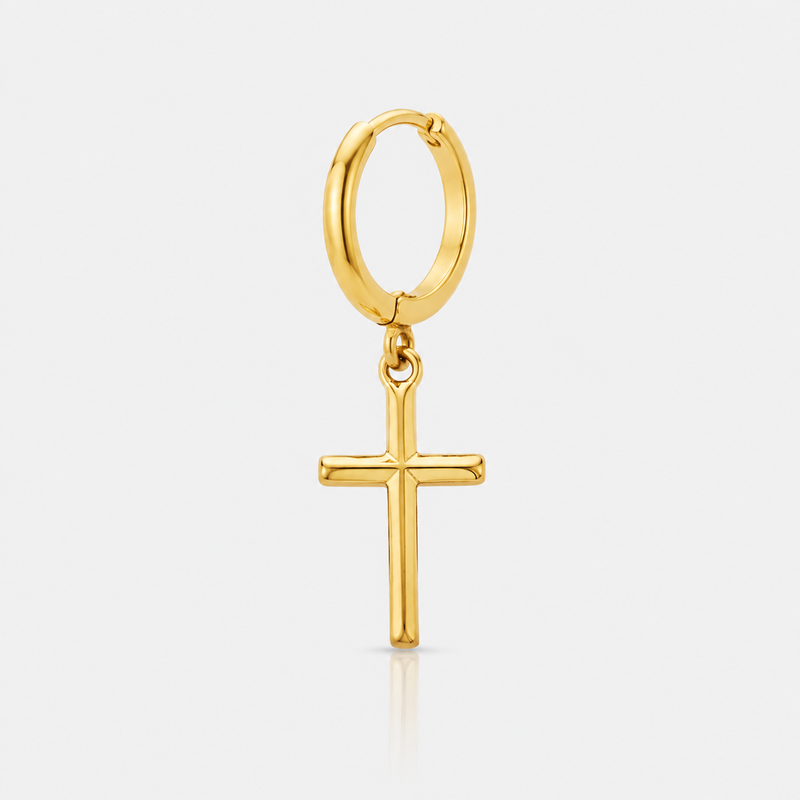 Cross Earring (Gold)