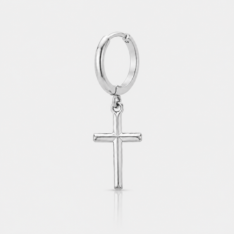 Cross Earring (Silver)