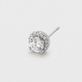 Small Diamond Stud Earring (Silver)
