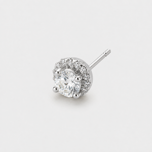 Small Diamond Stud Earring (Silver)