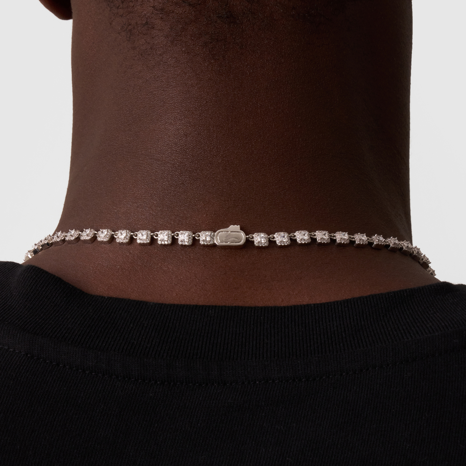 CRAFTD London ネックレス CLUSTER STONE TENNIS CHAIN Cluster Stone Tennis Chain (Silver) | CRAFTD London