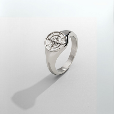 Compass Signet Ring (Silver)