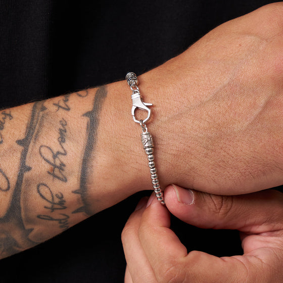 Mini Chrome Ball Bracelet (Silver)