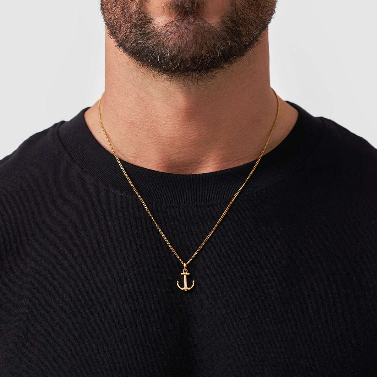 Collier Homme Caoutchouc 50 Cm Avec Croix Acier Inoxydable - Pochette Velours Noir - Cadeau Homme