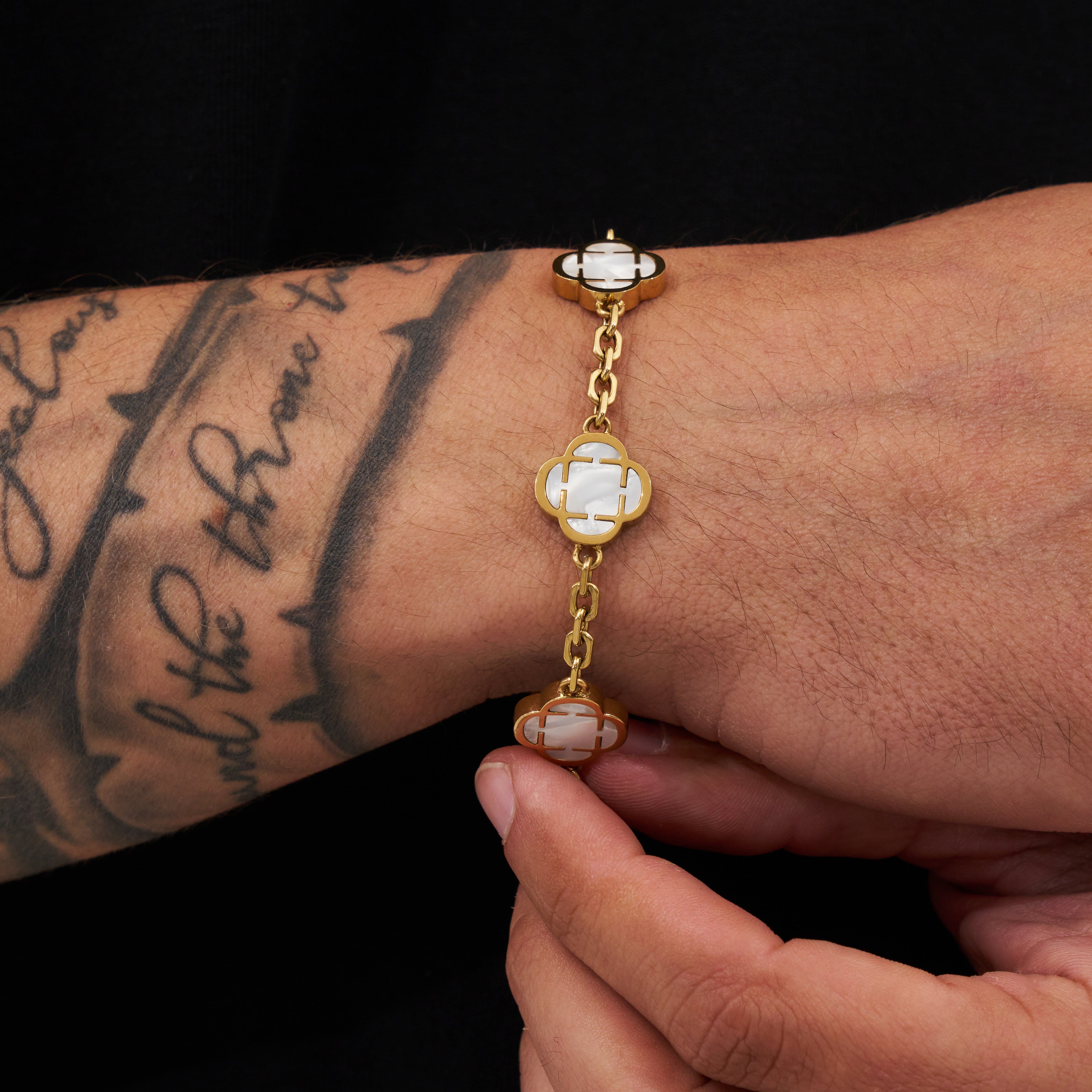 CRAFTDLondon クラフトロンドン White Clover Stone Bracelet White Clover Stone Bracelet (Gold)