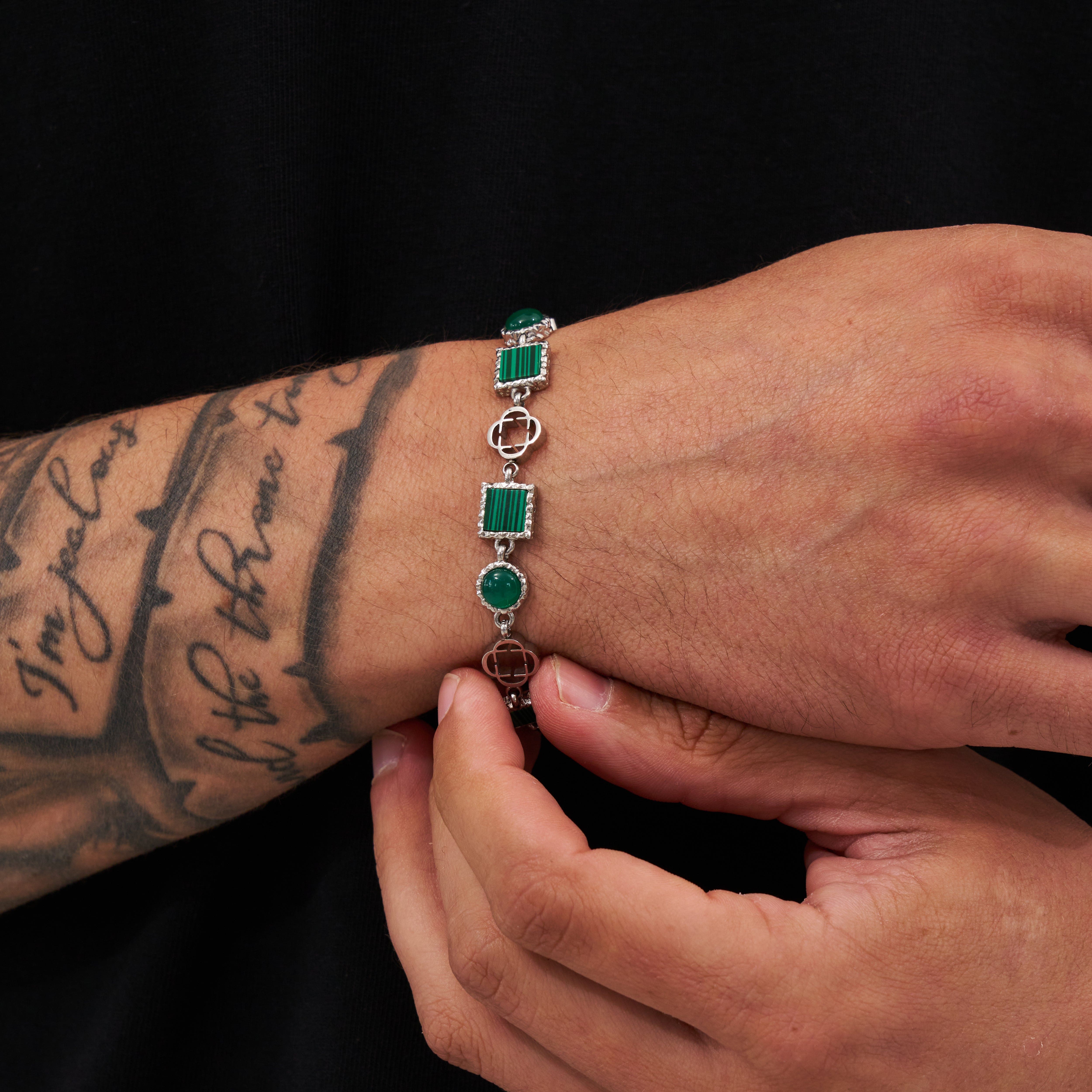 CRAFTDLondon★クラフトロンドンGREEN QUARTZ GEMSTONE BRACELET Green Quartz Gemstone Bracelet (Silver)