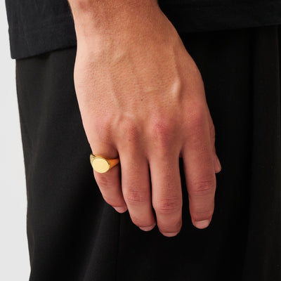 Round Signet Ring (Gold)