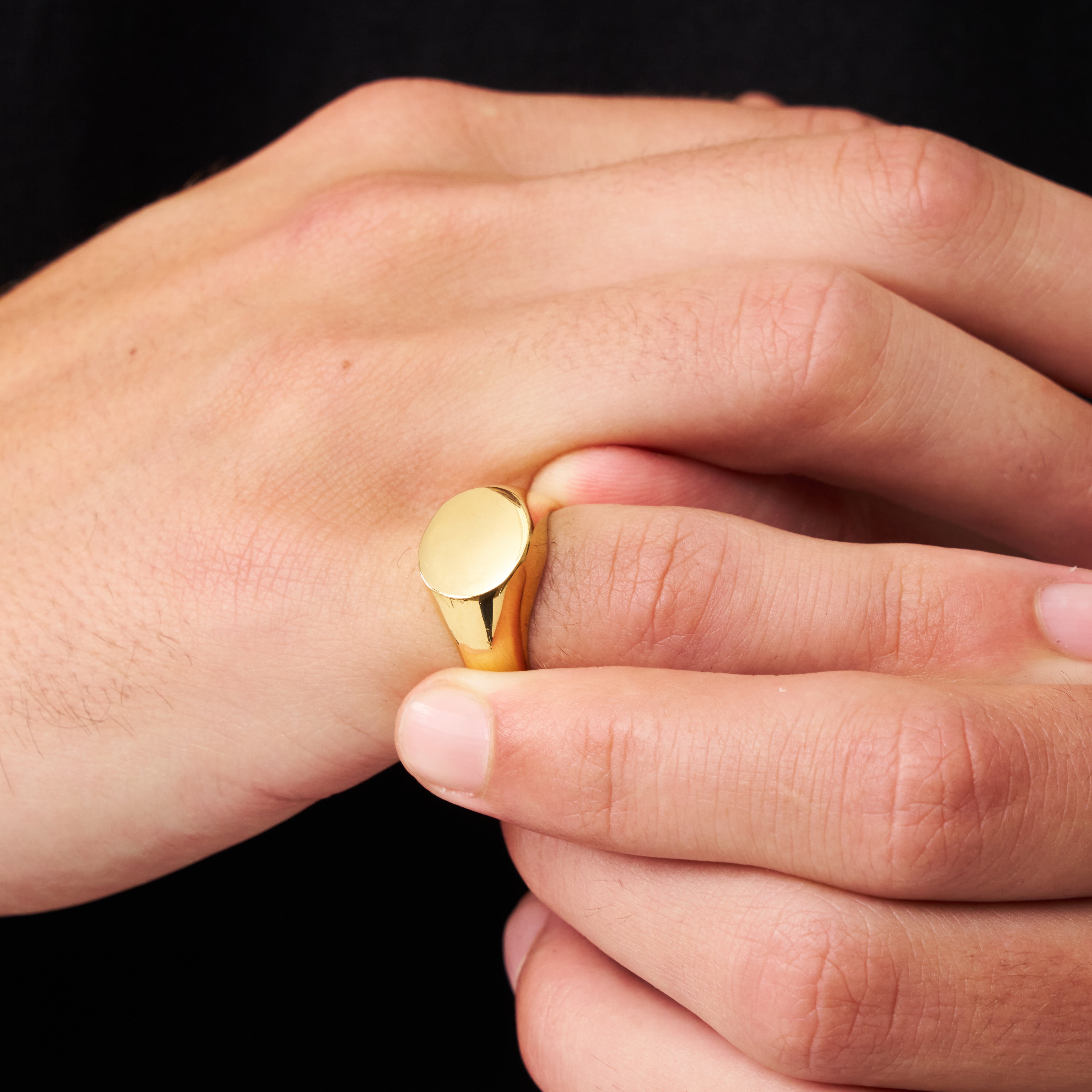 CRAFTDLondon 指輪 ROUND SIGNET RING SILVER GOLD 18K リング Round Signet Ring (Gold)
