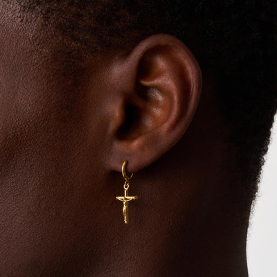 Boucle d'Oreille Crucifix (Or)