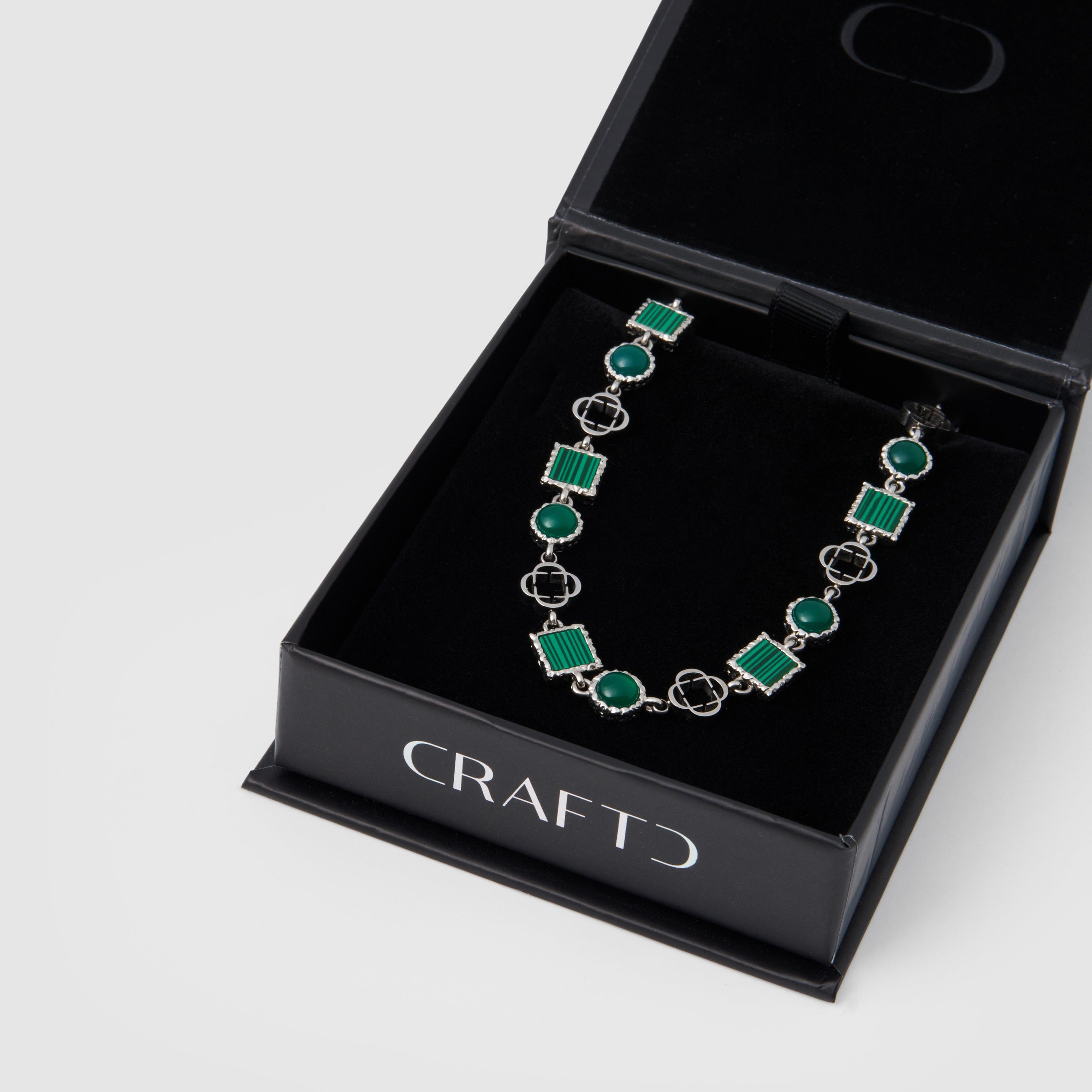 CRAFTDLondon クラフトロンドン GREEN QUARTZ GEMSTONE BRACELET Green Quartz Gemstone Bracelet (Gold)