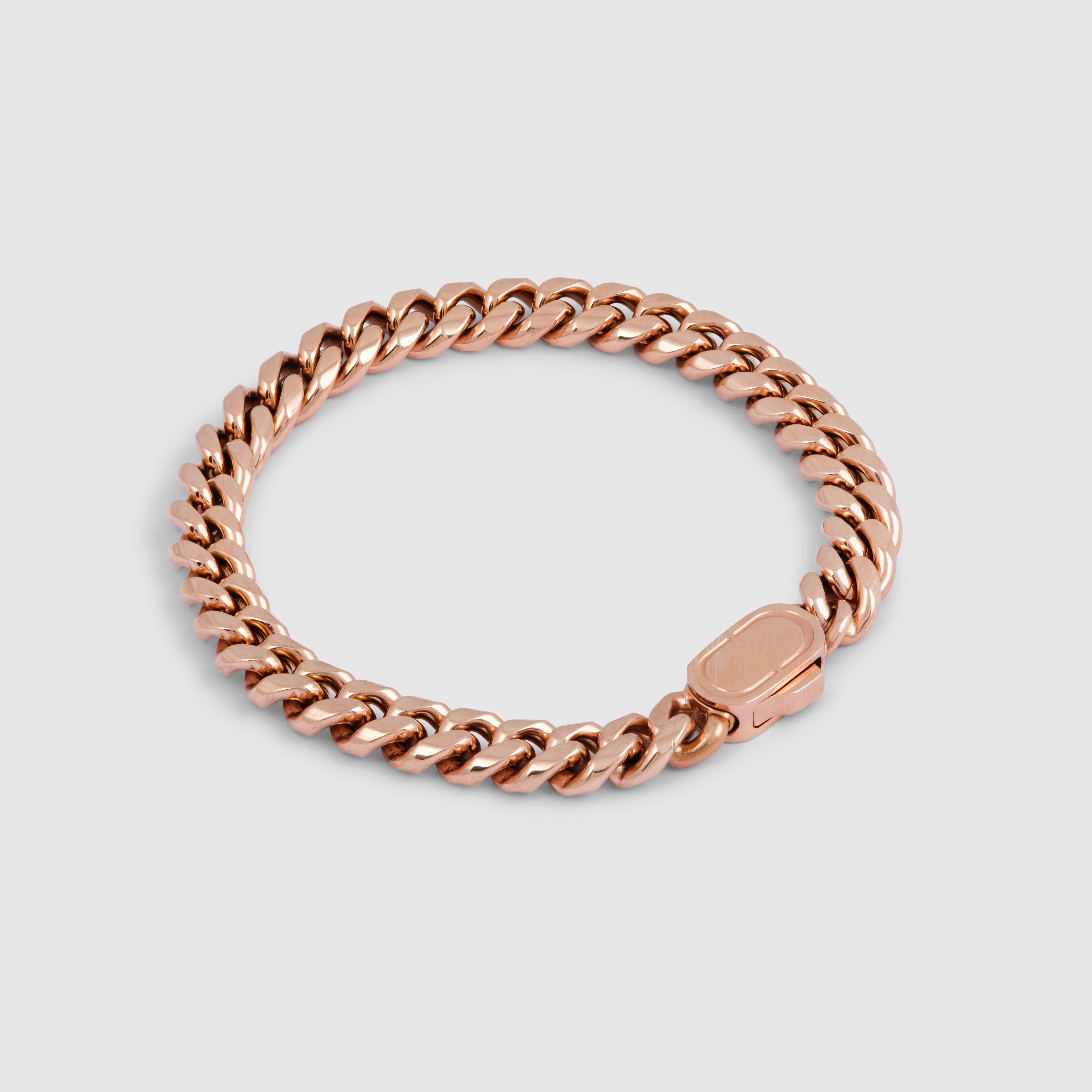 Cuban Bracelet (Rose Gold) 8mm