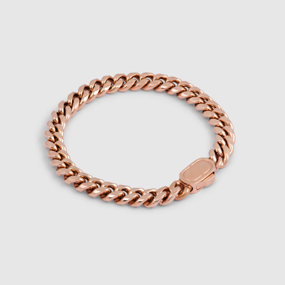 Bracciale cubano (Oro rosa) 8mm