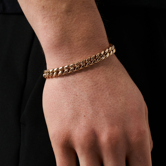 Bracciale cubano (Oro rosa) 8mm