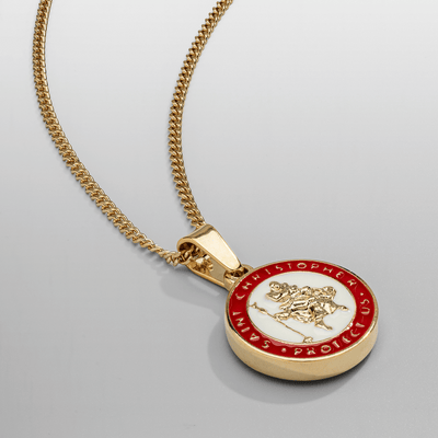 Enamel Saint Christopher (Gold)