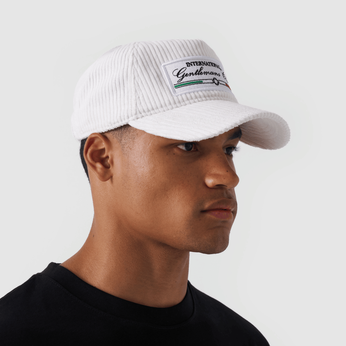 Italian Gentleman's Club Cap - Cord (White)