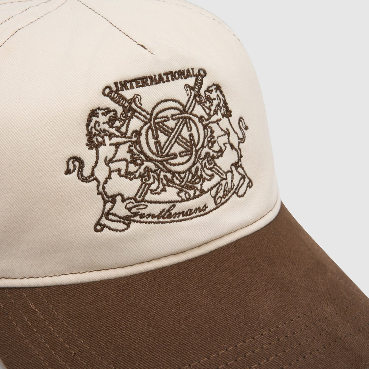 Gentlemen's Club Cap (Cream/Brown)