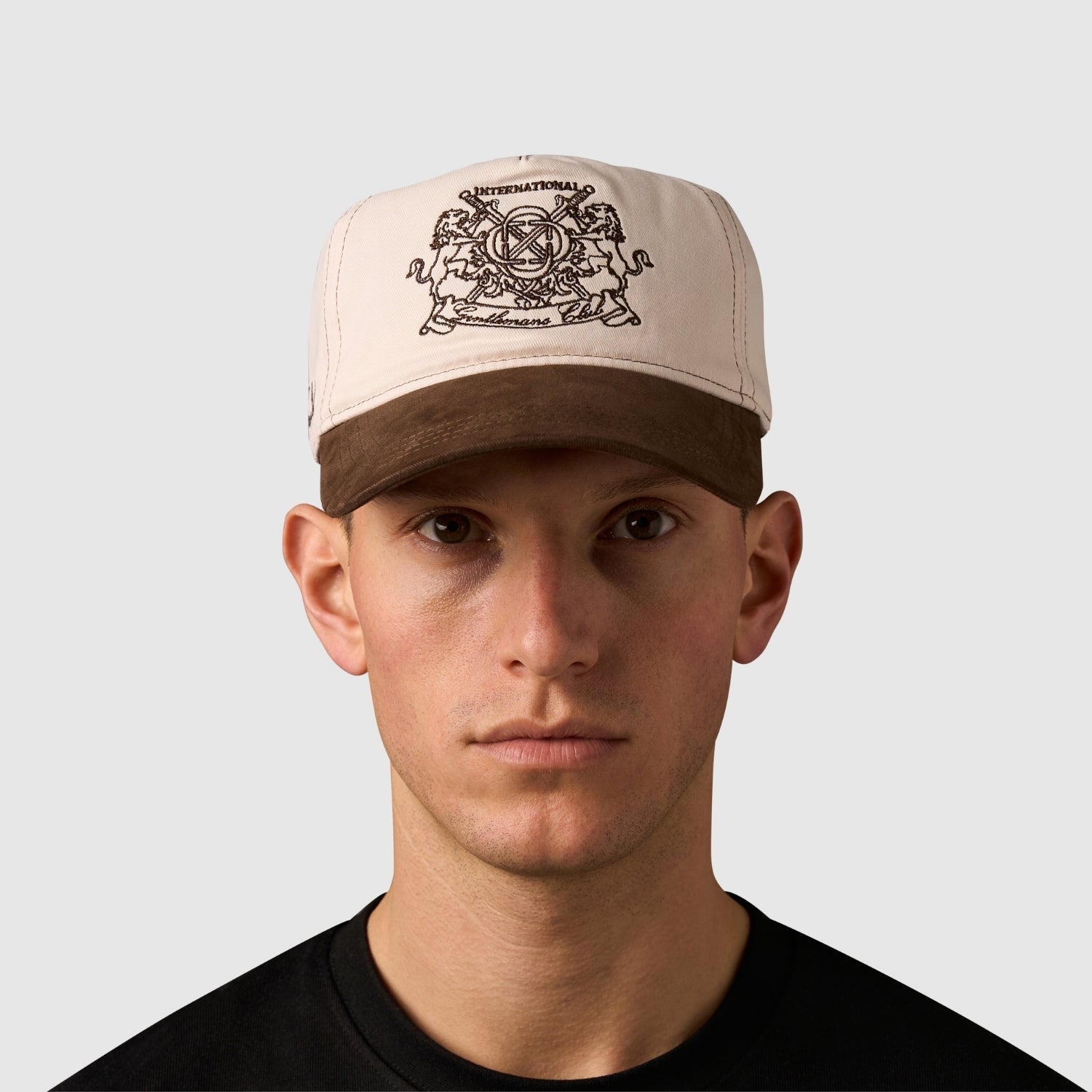 Gentlemen's Club Cap (Cream/Brown)