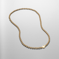 Iced Ball Pendant Necklace (Gold) 4mm