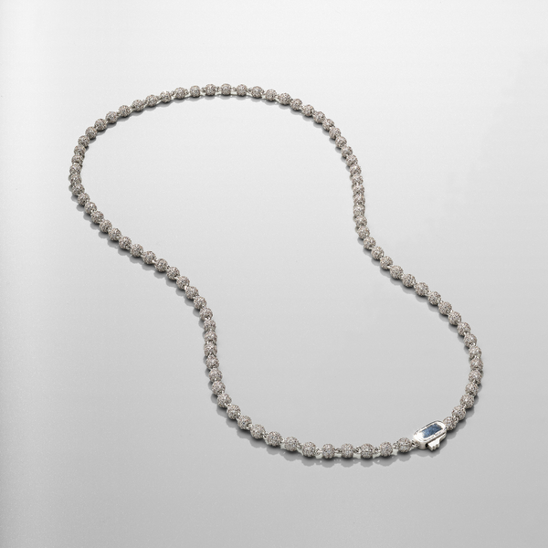 Collier avec pendentif boule glacée (argent) 4 mm