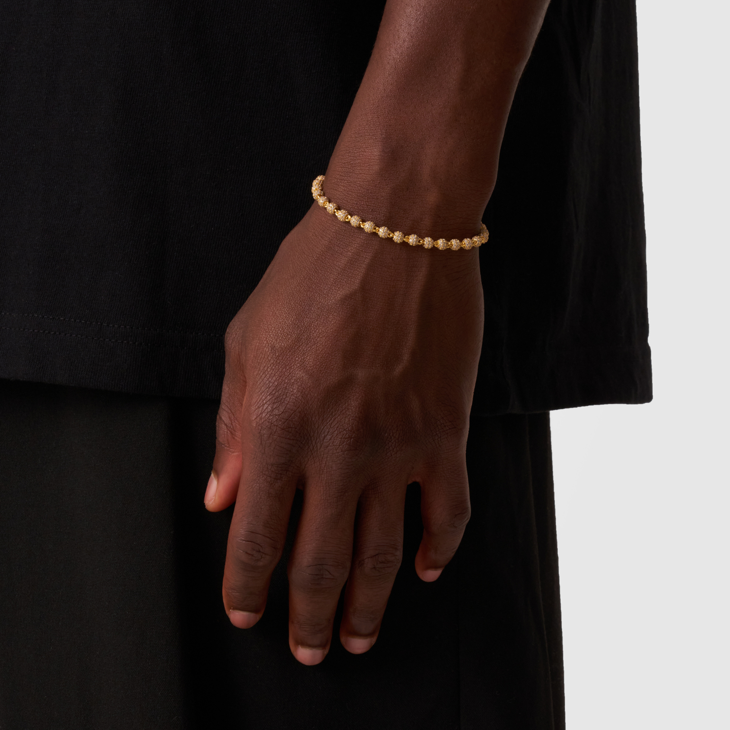 CRAFTDLondon クラフトロンドン ICED BALL PENDANT BRACELET 4MM Iced Ball Pendant Bracelet (Gold) 4mm