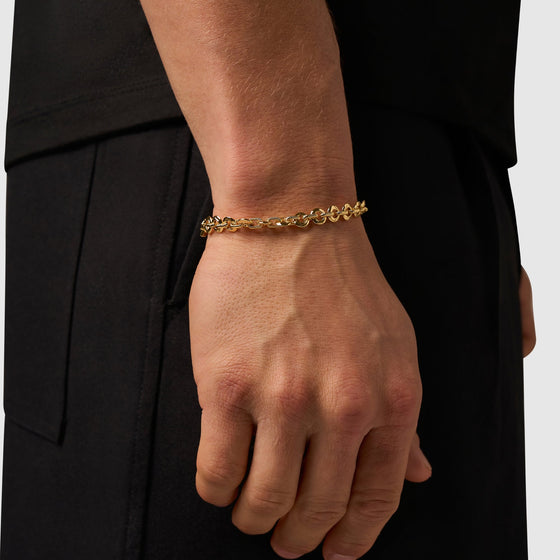 Bracciale a maglia fusa (oro)