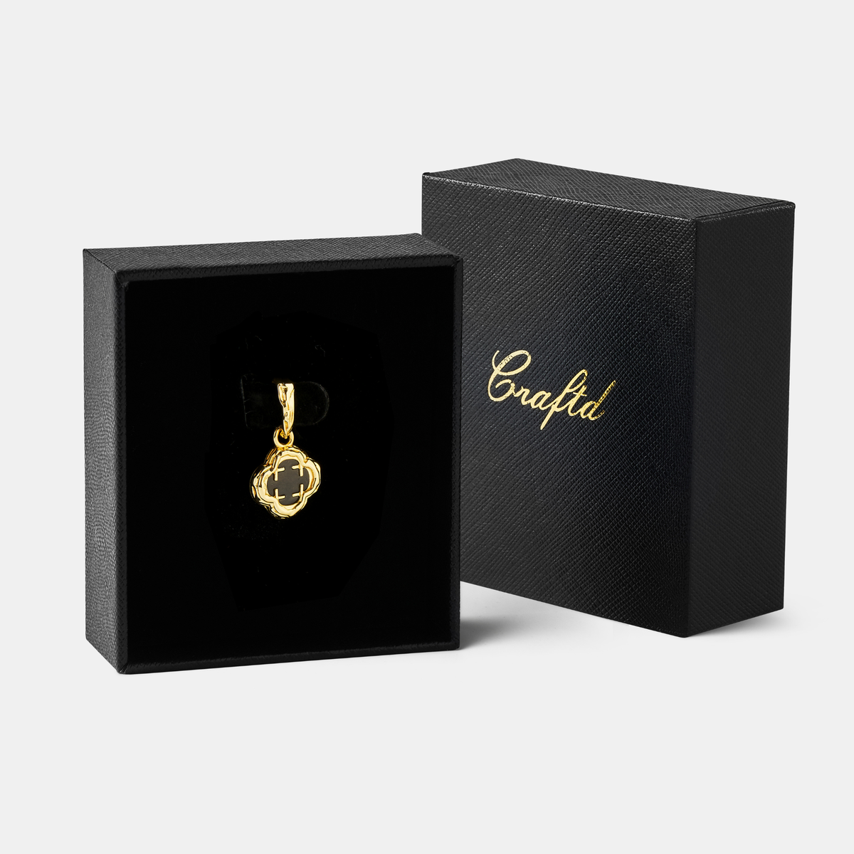 Melted Onyx Clover Stone (18ct Gold) | Sterling Silver