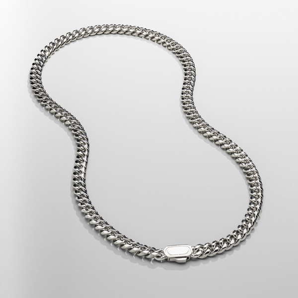 【CRAFTD London】HALF ICED CUBAN ブレスレット 8mm 2色 8mm Iced Diamond Miami Cuban Link Bracelet - Silver | CRAFTD