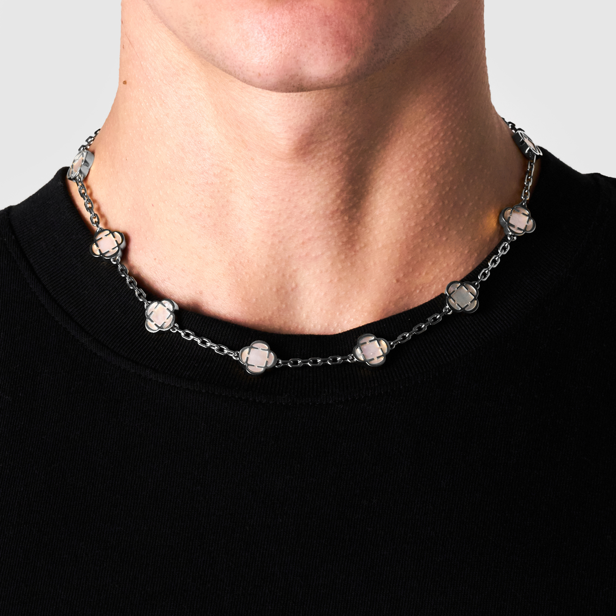 CRAFTD London ネックレス WHITE CLOVER STONE NECKLACE White Clover Stone Necklace (Silver)