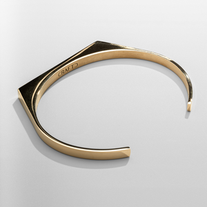 Bracciale rigido rettangolare 5mm (Oro)