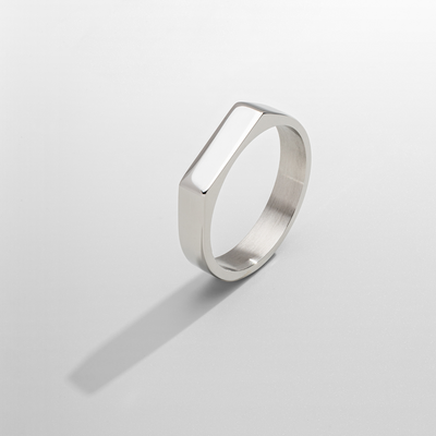 Rectangle Signet Ring (Silver)