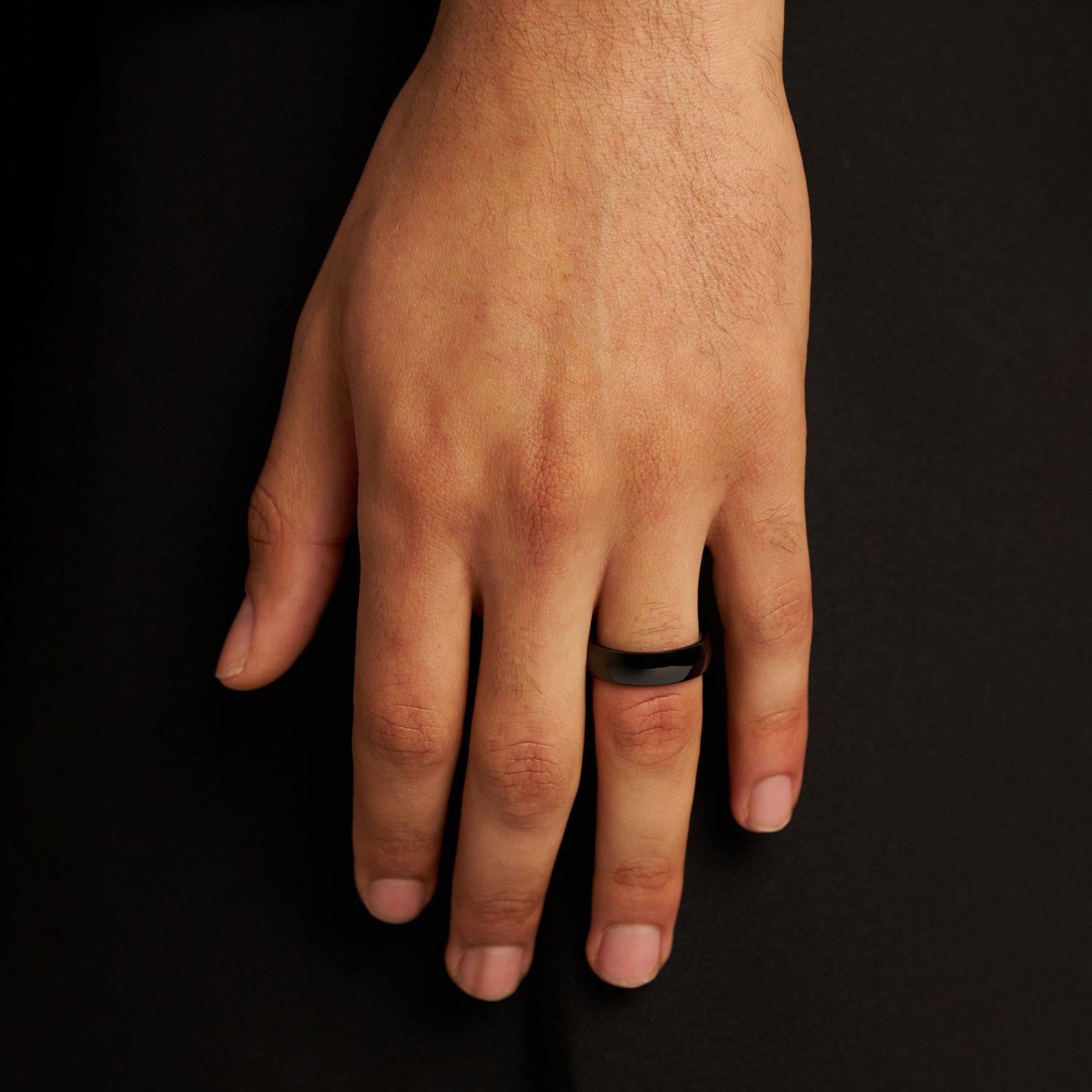 Rounded Wedding Ring (Black) 8mm